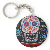 TALAVERA SKULL DIA DE LOS MUERTOS KEYCHAINS