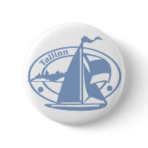 Talinn Stamp Pinback Button