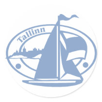 Talinn Stamp Round Sticker