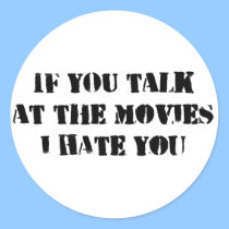 TALK AT THE MOVIES sticker stickers