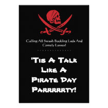 Talk Like A Pirate Day Custom Invitations invitations
