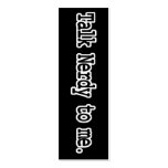 talk nerdy to me bookmark business card