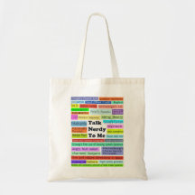 "Talk Nerdy to Me" tote Bag