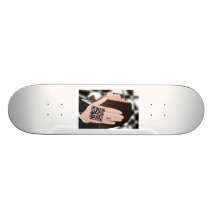 Talk to the hand, 'cause the QR code understands Skateboard Deck