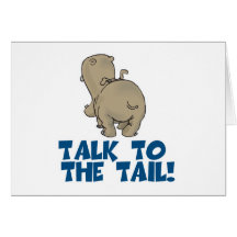 Talk to the Tail Hippo Greeting Cards