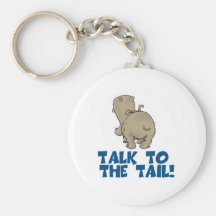 Talk to the Tail Hippo Keychains