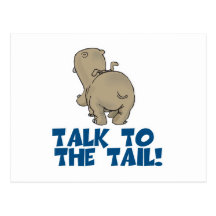 Talk to the Tail Hippo Postcards