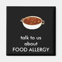 Talk to us about FOOD ALLERGY Fridge Magnet