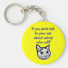 Talk to your cat about catnip key chain