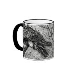 Talkin' Trash Dragon and Owl Coffee Mug