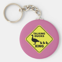 Talking Ducks Crossing Keychains
