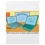 Talking Laptop Computer Cartoon Flyer