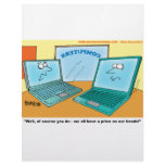 Talking Laptop Computer Cartoon Letterhead Design