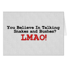 Talking Snakes and Bushes Card