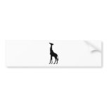 Tall African Giraffe Animal Silhouette Giraffidae bumper stickers
