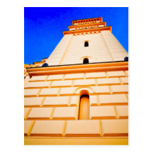 Tall building postcard