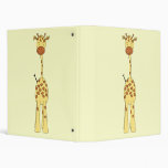 Tall Cute Giraffe. Cartoon Animal. 3 Ring Binders
