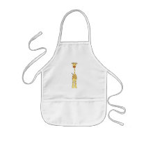 Tall Cute Giraffe. Cartoon Animal. Aprons
