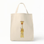 Tall Cute Giraffe. Cartoon Animal. Tote Bag