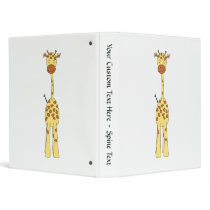 Tall Cute Giraffe. Cartoon Animal. Binder