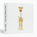 Tall Cute Giraffe. Cartoon Animal. Binder