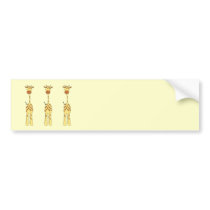 Tall Cute Giraffe. Cartoon Animal. Bumper Sticker