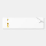 Tall Cute Giraffe. Cartoon Animal. Bumper Sticker