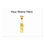 Tall Cute Giraffe. Cartoon Animal. Business Card