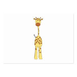 Tall Cute Giraffe. Cartoon Animal. Business Card