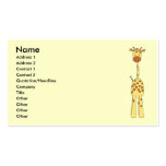 Tall Cute Giraffe. Cartoon Animal. Business Card