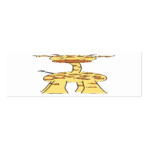 Tall Cute Giraffe. Cartoon Animal. Business Card Templates