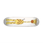 Tall Cute Giraffe. Cartoon Animal. Custom skateboards