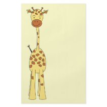 Tall Cute Giraffe. Cartoon Animal. Full Color Flyer