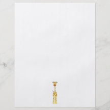 Tall Cute Giraffe. Cartoon Animal. Personalized Flyer