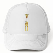 Tall Cute Giraffe. Cartoon Animal. Mesh Hats