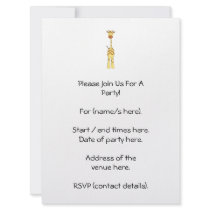 Tall Cute Giraffe. Cartoon Animal. Personalized Announcement