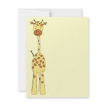 Tall Cute Giraffe. Cartoon Animal. Invites