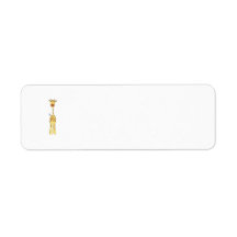 Tall Cute Giraffe. Cartoon Animal. Custom Return Address Label