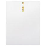 Tall Cute Giraffe. Cartoon Animal. Personalized Letterhead