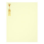 Tall Cute Giraffe. Cartoon Animal. Letterhead