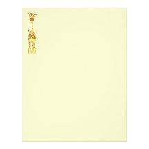 Tall Cute Giraffe. Cartoon Animal. Letterhead