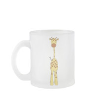 Tall Cute Giraffe. Cartoon Animal. Mug