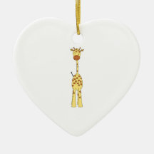 Tall Cute Giraffe. Cartoon Animal. Ornaments