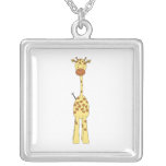 Tall Cute Giraffe. Cartoon Animal. Pendant