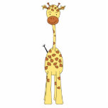 Tall Cute Giraffe. Cartoon Animal. Photo Cutouts