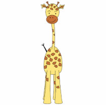Tall Cute Giraffe. Cartoon Animal. Acrylic Cut Outs