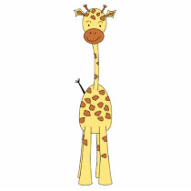 Tall Cute Giraffe. Cartoon Animal. Photo Cutouts