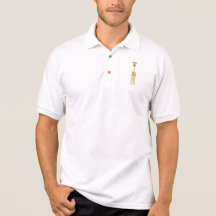 Tall Cute Giraffe. Cartoon Animal. Polo T-shirt