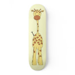 Tall Cute Giraffe. Cartoon Animal. skateboards