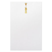 Tall Cute Giraffe. Cartoon Animal. Personalized Stationery